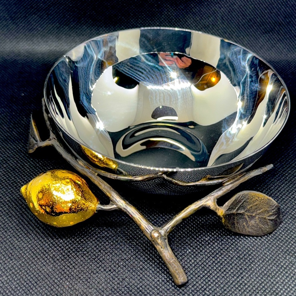 Vintage Boho Michael Aram Lemonwood Nut Bowl